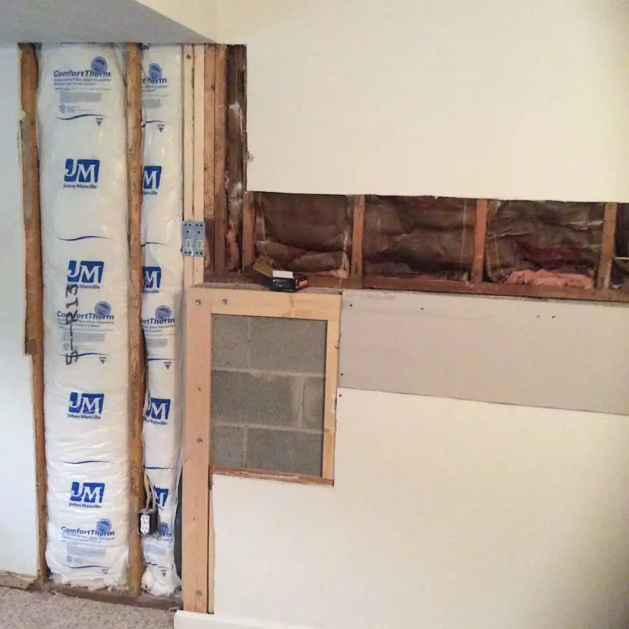 Wall insulation replacement during Contents Cleaning & Restoration in Bear